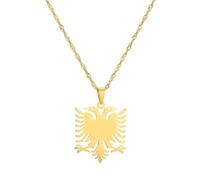 Collana Con Ciondolo Con Mappa Dell'Albania Collana Con Mappa Dell'Aquila Albanese Collane Per Donne Uomini Collana Con Continente Dell'Albania Gioielli Con Mappa Dell'Albania Collana Con Ciondol