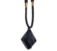Collana con ciondolo curativo in cristalloo di tormalina nera grezza da 20-30 cm, collana con ciondolo con tormalina nera, collana con ciondolo amuleto in pietra di cristalloo alla moda per uomo donna