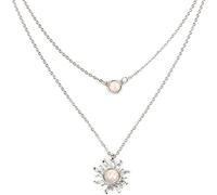 Collana con ciondolo da donna Due strati di gioielli con girasole Gioielli con collana di squisita lucentezza brillante Regali, collana di gioielli per ragazze per le donne Professional design