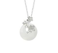 Collana con Ciondolo Da Donna E Ragazza, Collana In Argento Sterling 925, Dodici Divinità Floreali Guardian Choker, Bellissimo Ciondolo Ping An Kou, Regali Di Compleanno per Donne E Ragazze, Fiore