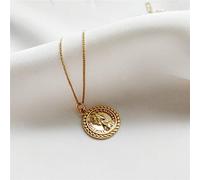 Collana con ciondolo da donna, elegante e alla moda, con ciondolo classico a forma di medaglione della regina, in argento sterling 925, per accessori da donna, gioielli e moda, regalo