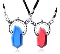 Collana con ciondolo Dante di DMC Devil May Cry 5 alla moda con gemma rossa e blu, collane per cosplay