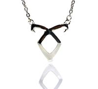 Collana con ciondolo di Clary Fray a forma di runa, ispirata a Shadowhunter: The Mortal Instruments, in scatola di velluto