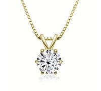 Collana con ciondolo di moissanite colorata da 1 , realizzata in sterling 925, con una singola pietra di moissanite. Questo da donna è come regalo e per l'uso o per appuntamenti.