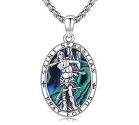 Collana con ciondolo di San Michele, San Cristoopera, San Sebastiano, Guadalupe, angelo custode, Santa Muerte, Giude, Giuseppe, in argento Sterling 925, per uomini e donne, amuleti religiosi cattolici