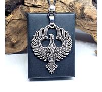 Collana con ciondolo fenice uccellino di fuoco protezione rinascita...