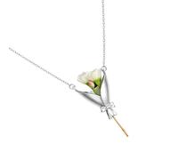 Collana Con Ciondolo Floreale Gioielli Romantici e Alla Moda Bouquet Di | Collana di rame per donna Bel regalo per innamorato teenager marito figlia nonna festa della mamma San Valentino compleanno