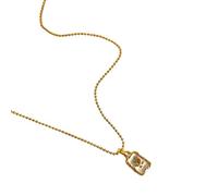 Collana con ciondolo floreale in acciaio inossidabile con rose e farfalle per lo styling catena clavicola regolabile Rosa/farfalla/collana floreale, Misura unica, come descritto, come descritto