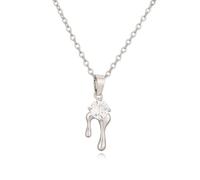 Collana con ciondolo geometrico delicato e carino, una bella collana versatile adatta per donne e ragazze che può essere indossata insieme, adjustable, Cristallo
