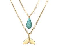 Collana con Ciondolo Golden Whale Tail Goccioline d'Acqua Pietra Charm Girocollo Collane per Donna Stabile? qualità Robusta e Pratica Practical