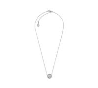 Collana con ciondolo in acciaio inossidabile e cristallo Pav di Michael Kors da donna. Colore: argento (modello: MKJ5341040)