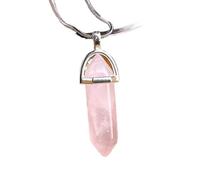 Collana con ciondolo in agata di quarzo naturale, pietra preziosa ametista e agata fai da te, gioiello souvenir, cristallo rosa, solo ciondolo