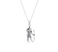 Collana con ciondolo in argento Sterling 925 massiccio, dio egizio Anubi il mondo dei Nether