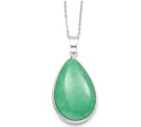 Collana con ciondolo in cristallo, collana delicata in avventurina verde naturale a forma di goccia d'acqua, collana amuleto Reiki, collana chakra, catena dell'amicizia, gioiello