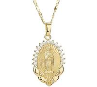 Collana con Ciondolo in Cristallo Vergine Maria da Donna Accessori retrò Regali per Feste Practical Design