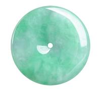 Collana Con Ciondolo In Giada Verde Brillante Del Cerchio Eterno, Fibbia Di Sicurezza In Giadeite Birmana Per La Pace Interiore (Fibbia Di Sicurezza Verde Brillante Fibbia Di Sicurezza Verde Brillant