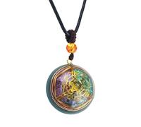 Collana con ciondolo in - Gioielli spirituali protettivi, Pietra energetica naturale, Elegante e leggera, Uso quotidiano | Collana di equilibrio emotivo per donne, signore, adolescenti,