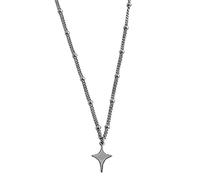 Collana con ciondolo in lega a quattro punte con ciondolo a forma di stella girocollo Y2k gioielli Hot Girl Women Star Chain Collana per uomo