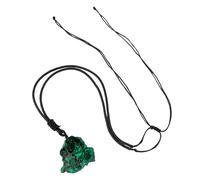 Collana con ciondolo in | Malachite verde a punta, ciondolo a punta da donna, ciondolo portatile a punta con cordino da donna