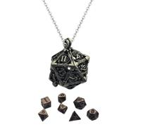 Collana con ciondolo in metallo, gioiello leggero, elegante e semplice | Mostra il tuo amore per i giochi da tavolo e le avventure dei giochi di ruolo con questa elegante collana leggera con