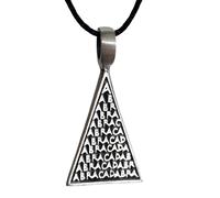 Collana con ciondolo in peltro Abracadabra amuleto magico Avra Kadavra...