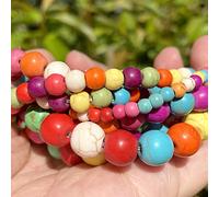 Collana con ciondolo in pietra naturale perline 4 6 8 10 mm Jaspers perline per la creazione di gioielli fai da te braccialetto collana (colore: cristallo Mu, dimensioni: 8 mm da 45 a 46 pezzi)