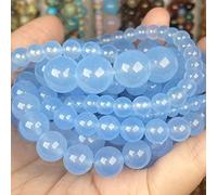 Collana con ciondolo in pietra naturale perline 4 6 8 10 mm Jaspers perline per la creazione di gioielli fai da te braccialetto collana (colore: cristallo Mu, dimensioni: 8 mm da 45 a 46 pezzi)