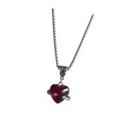 Collana con ciondolo in vetro a forma di cuore che abbraccia alla moda per uomini alla moda accessori alla moda gioielli regali teneri