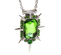 Collana con ciondolo in vetro dal design antico, ispirata al personaggio della Perfida Strega dell'Ovest Zelena e della strega Glinda della serie televisiva “C'era una volta” e base metal, colore: Green, cod. le