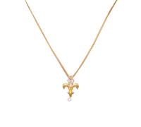 Collana con ciondolo Iris | Gioielli floreali a base di rame da donna, simbolo dell'eleganza e del patrimonio