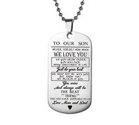 Collana con Ciondolo Lettere in Nostro Figlio/Figlia per Il Nostro Figlio Pratica e Popolare Attractive Design