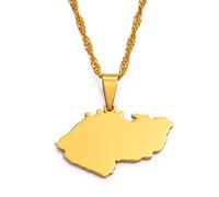 Collana Con Ciondolo Mappa - La Repubblica Ceca Mappa Bandiera Pendenti Collana, Charm Pendant Mappe Collane A Catena Sottile, Hip Hop Mappa Gioielli Etnici, Per Uomini Donne Anniversario Festa Rega