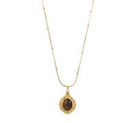 Collana con ciondolo marrone da donna, vintage, gioiello raffinato, alla moda, da indossare tutti i giorni, adjustable, Zirconia cubica