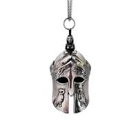 Collana con Ciondolo Maschera Elmo Vichingo, Nordico Retrò Medievale Greco Antico Guerriero Spartano Distintivo Amuleto Regalo Gioielli Runici, Decorazione Hip-Hop Motociclisti Catena da 60 Cm
