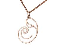 Collana con ciondolo minimalista Madre e Figlio in argento sterling 925 dalla forma particolare con catena a maglia fine da 45 cm e ciondolo placcato oro. Gioiello ricco di significato |LKD_3DM_00630