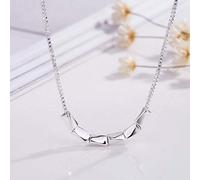 Collana con ciondolo per donna, elegante e alla moda, in argento sterling 925, con graziosi chicchi di fagiolo portafortuna, ideale come regalo per San Valentino.