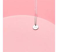Collana con ciondolo per donna, moda, elegante, minimalista, metallo, rotondo, ciondolo, lettera, portafortuna, per donna, matrimonio, argento sterling 925, girocollo, gioielli di moda, regalo