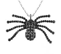 Collana con Ciondolo Ragno con Strass Neri, Adulto