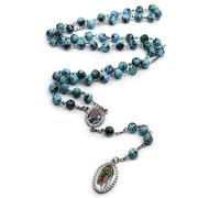 Collana con ciondolo sacro rosario per uomini donne bambini medaglia-romantico cattolico cristiano religioso preghiera regalo collana di preghiera per uomini donne