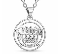 Collana con Ciondolo Vepar Acciaio Sigillo di Goetia Demone Duca...