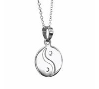 Collana con ciondolo Yin Yang Taijitu argento 925 equilibrio universale...
