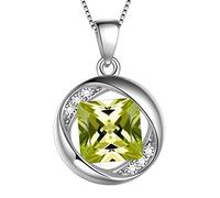 Collana con ciondolo zodiacale Aurora Tears, in argento Sterling 925 con catena da 45,7 cm e Argento, colore: 08_august, cod. DP0029A