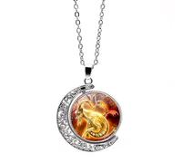 Collana Con Ciondolo Zodiacale Luminoso Luna Rotante A Doppia Faccia 12 Costellazioni Oroscopo Collane Delicate E Luminose Per Uomini E Donne Gioielli Per Il Compleanno Regalo Di Coppia Capricorno
