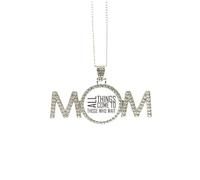 Collana con citazione "All Things Come To Those Who Wait", regalo per la festa della mamma, per mamma, nonna, regalo di compleanno, Medio