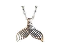 Collana con coda di sirena in argento sterling 925, ciondolo a forma di oceano, sirena marina, mistica, gioiello da spiaggia, ciondolo naturale, regalo estivo per lei | con catena da 18 pollici |