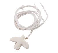 Collana con colombe bianche della pace gioielli unici per studenti catena lunga maglione per donne alla ricerca di gioielli unici e significativi accessori alla moda