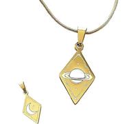 Collana con conchiglia luminosa a doppia faccia, collana creativa con luna e sole a doppia faccia, perfetta sia per uomo che per donna, perfetta per gli appassionati di astronomia.