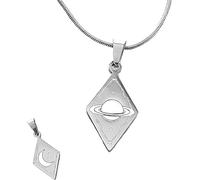 Collana con conchiglia luminosa a doppia faccia, collana creativa con luna e sole a doppia faccia, perfetta sia per uomo che per donna, perfetta per gli appassionati di astronomia.