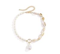 Collana con conchiglie di perle Collana girocollo con perle naturali Collane estive hawaiane Collane estive Shell Neckla Boho Beach Jewelry Collana estiva per le donne 2024