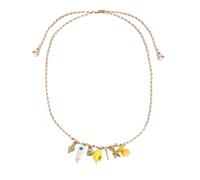 Collana con conchiglie e stelle marine in ceramica regolabile, ispirata al marino, con colori vivaci della dopamina, da donna, estati, spiaggia, ebreo, As show, Corda colorata, ceramica, conchiglia